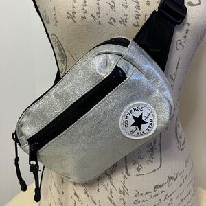 💐Converse All Star Chuck Taylor Glitter Waist Pouch in Silver Glitter